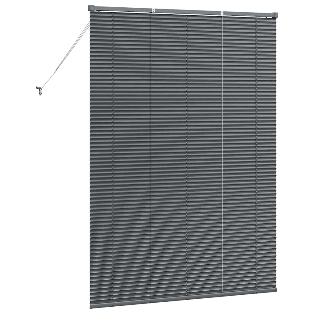 Venezianische Jalousie Dunkelgrau 175 x 135 cm 25 mm Aluminium