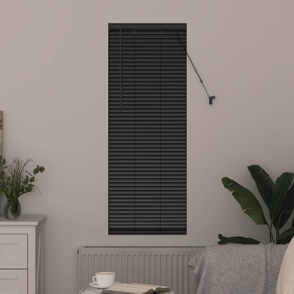 Venezianische Jalousien Schwarz 130 x 55 cm Aluminium