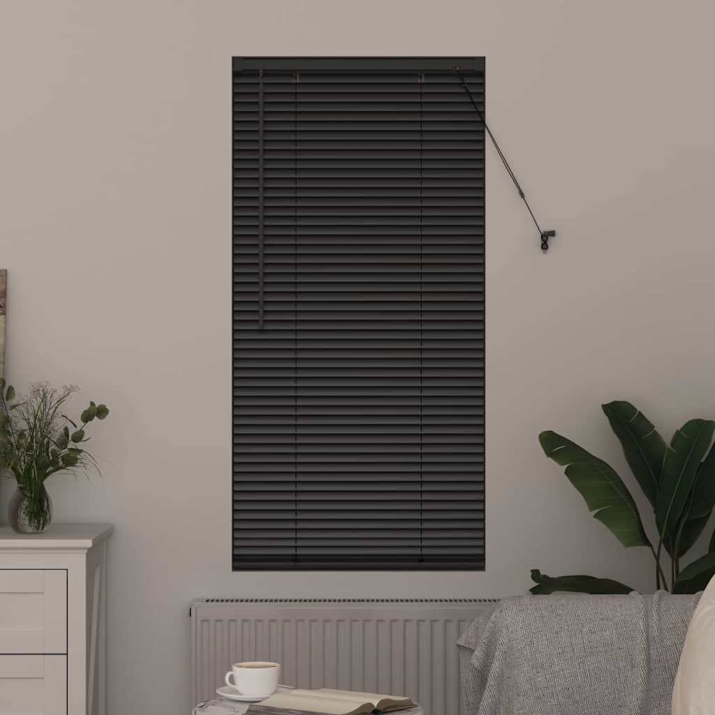 Venezianische Jalousie Schwarz 60 x 2,5 x 130 cm 25 mm