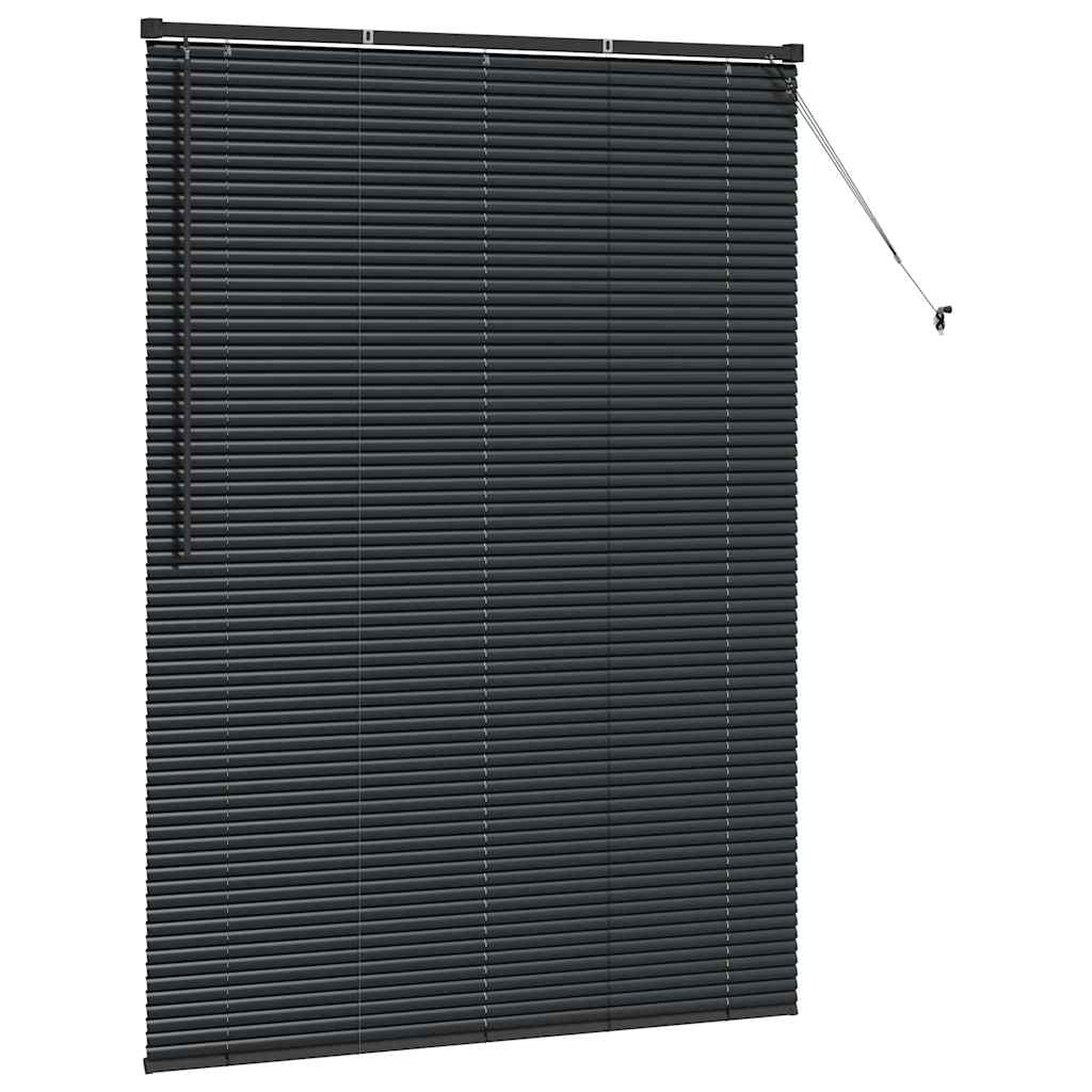 Venezianische Jalousien Schwarz 175 x 135 cm Aluminium