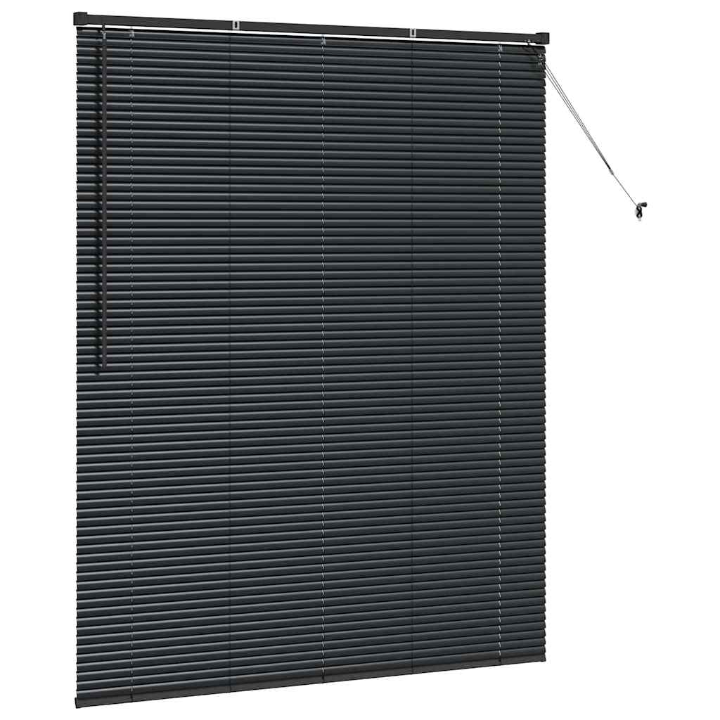 Venezianische Jalousien Schwarz 175 x 145 cm Aluminium