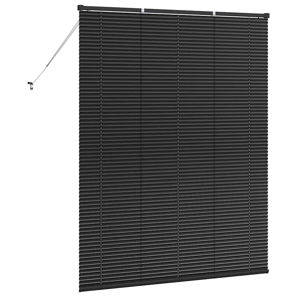 Venezianische Jalousien Schwarz 175 x 145 cm Aluminium