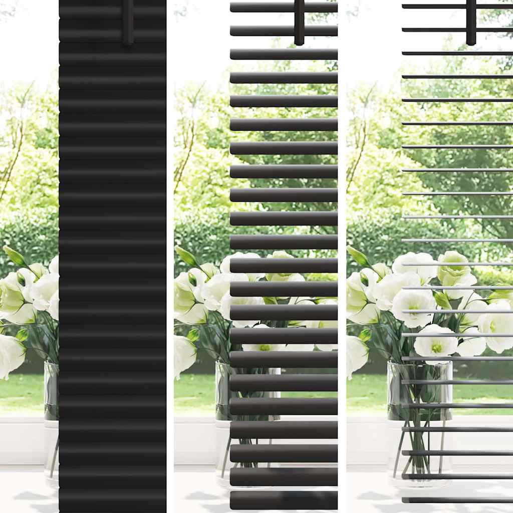 Venezianische Jalousie Schwarz 220 x 85 cm 25 mm Aluminium
