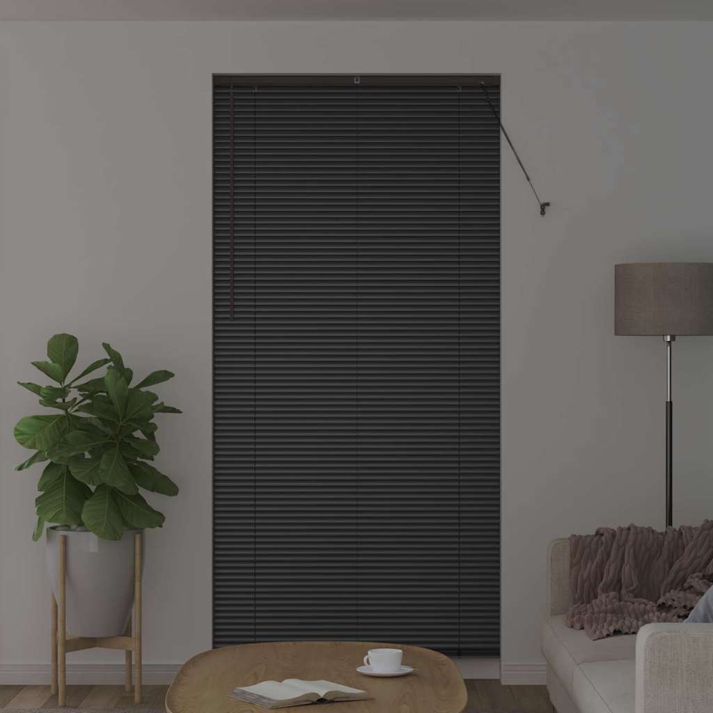 Venezianische Jalousien Schwarz 220 x 105 cm Aluminium
