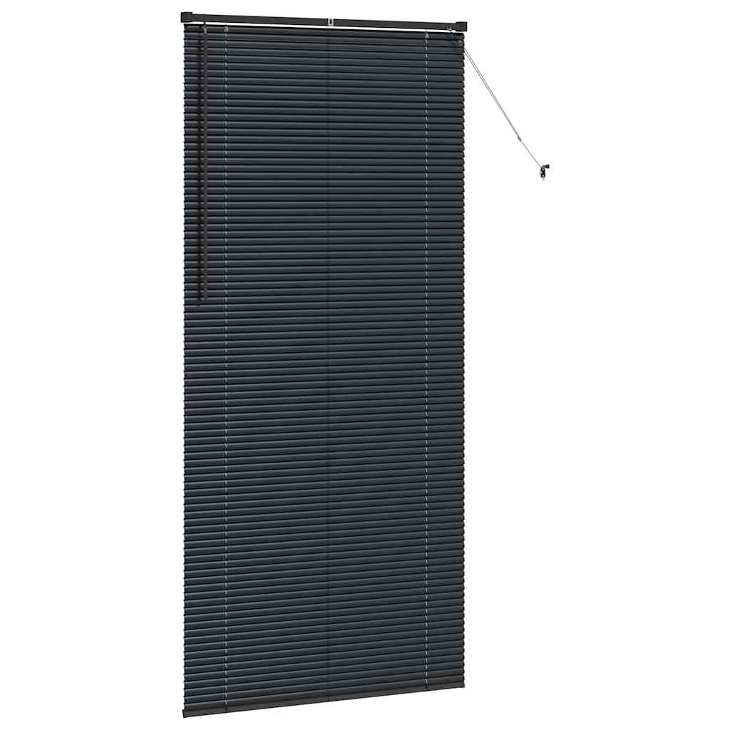 Venezianische Jalousien Schwarz 220 x 105 cm Aluminium
