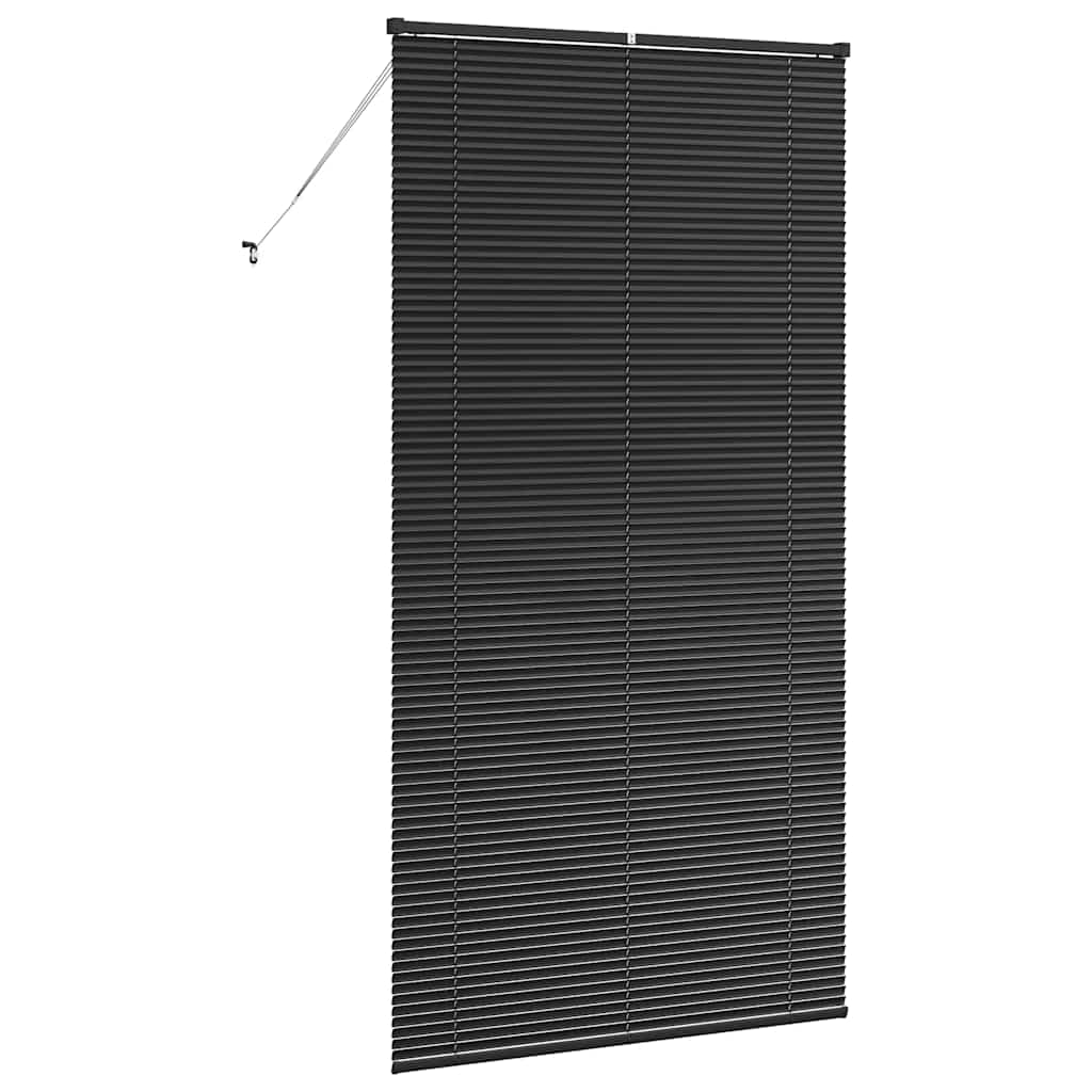 Venezianische Jalousie Schwarz 220 x 115 cm 25 mm Aluminium