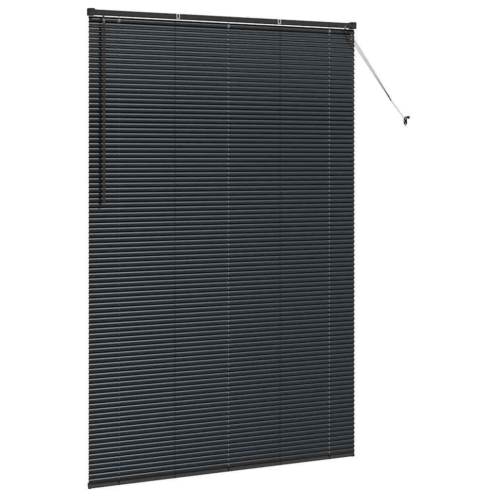 Venezianische Jalousien Schwarz 220 x 145 cm Aluminium