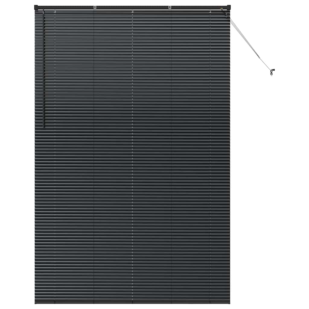 Venezianische Jalousien Schwarz 220 x 145 cm Aluminium