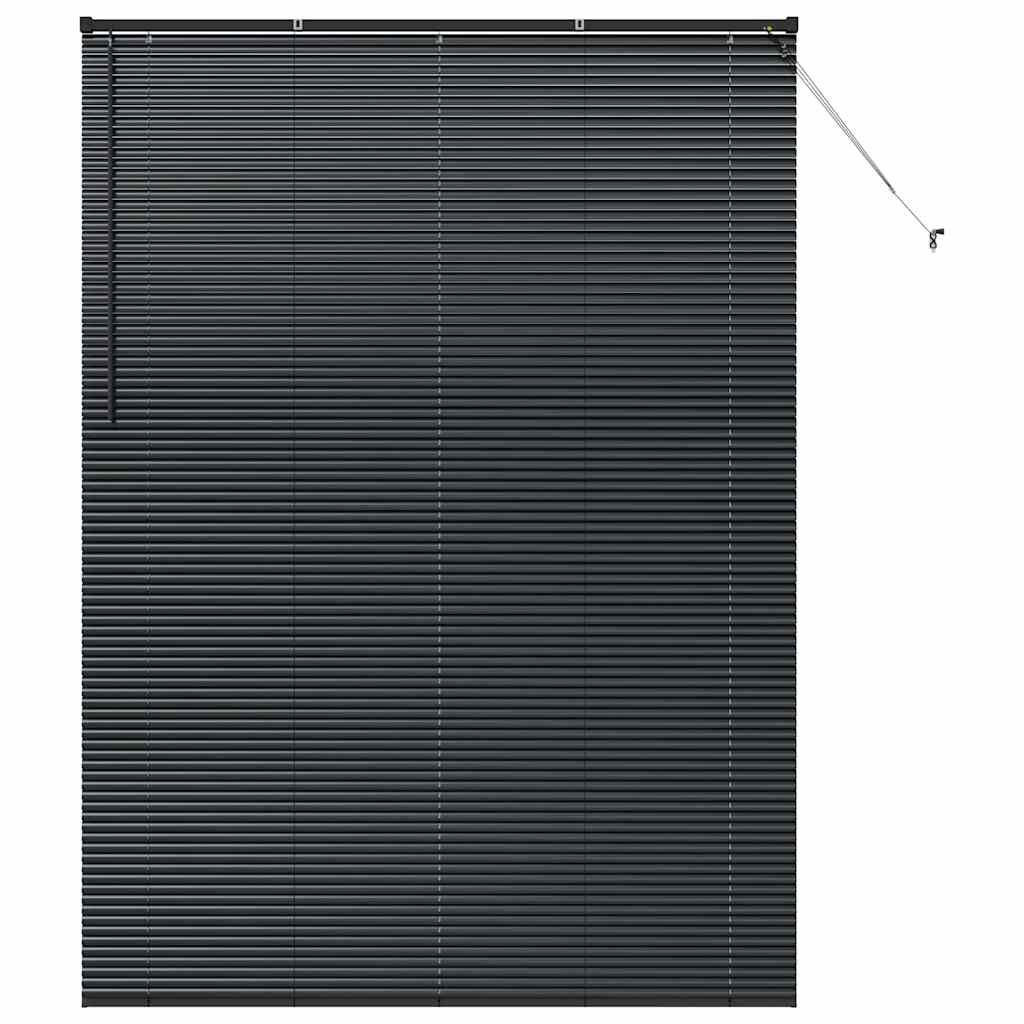 Venezianische Jalousie Schwarz 220 x 155 cm 25 mm Aluminium