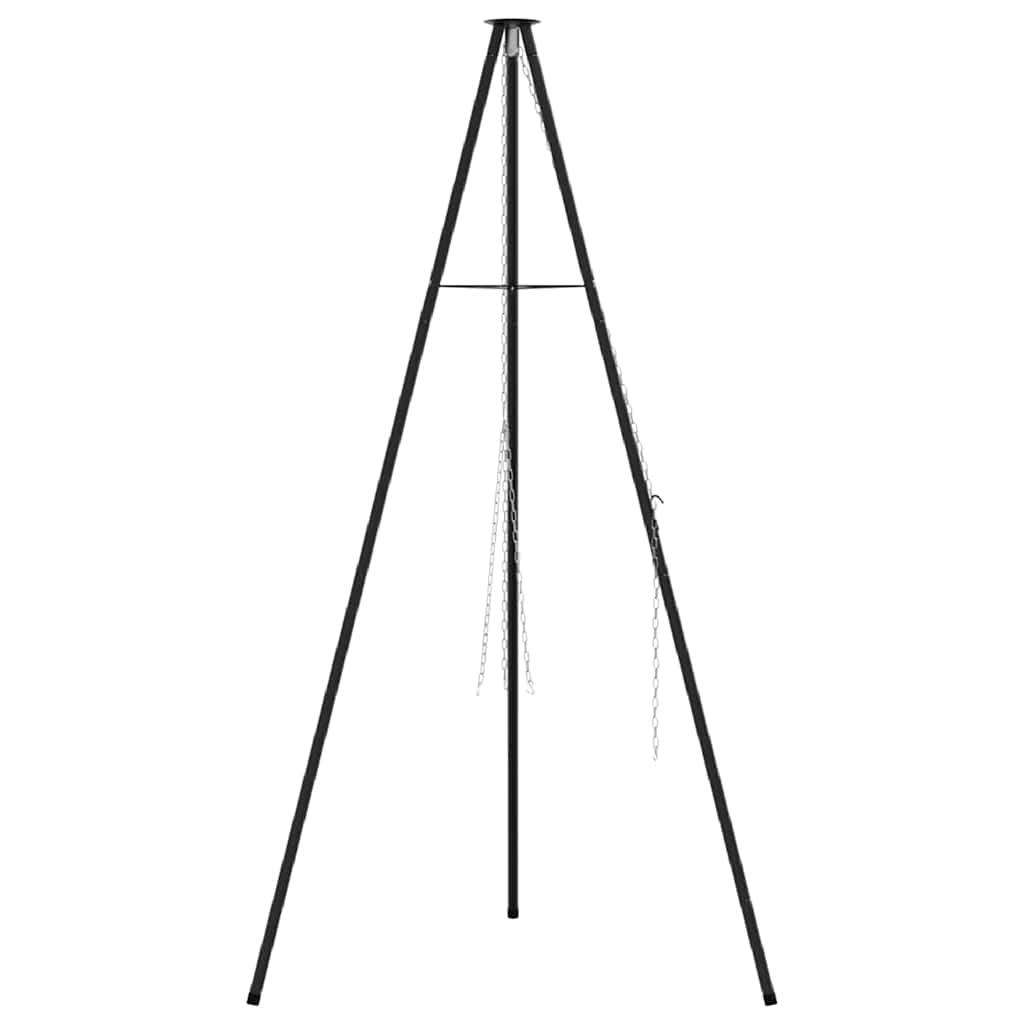 Lagerfeuer Stativ Schwarz 92 x 92 x 151,5 cm Stahl