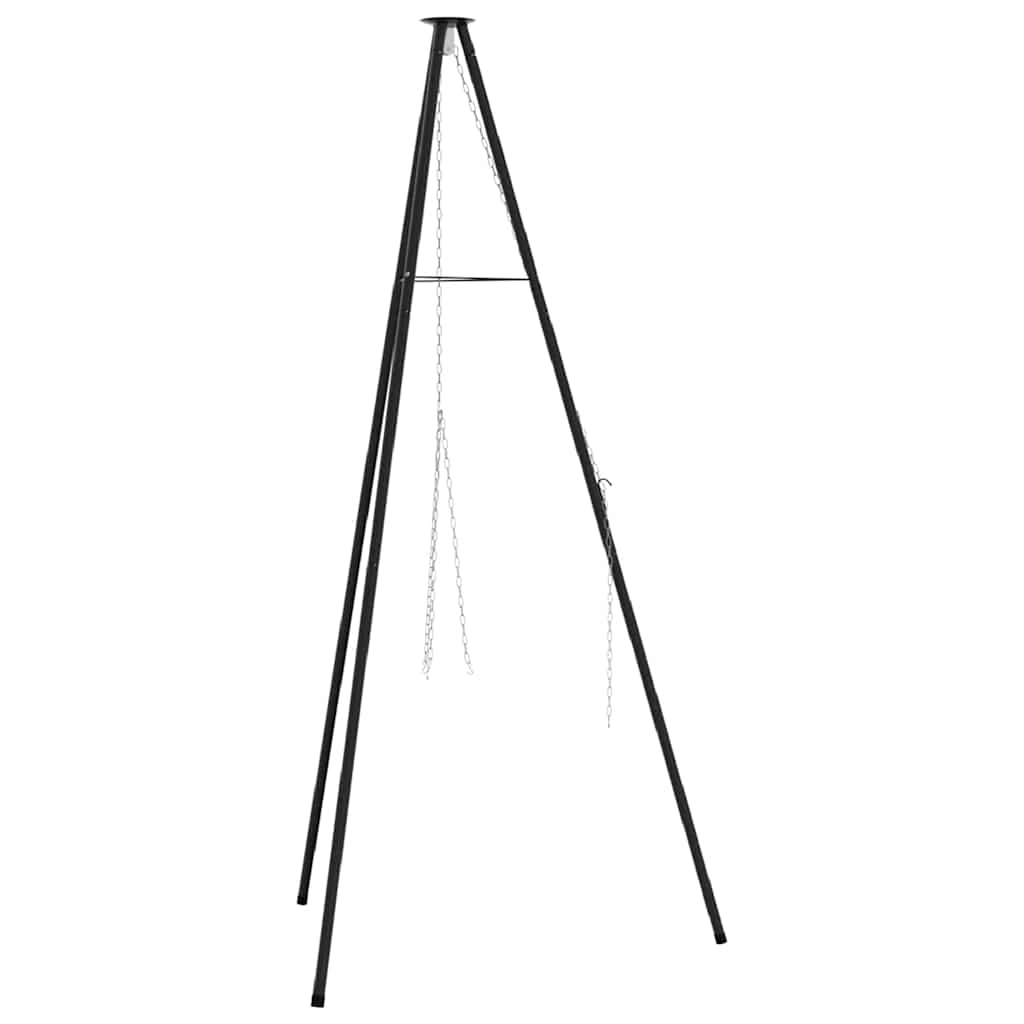 Lagerfeuer Stativ Schwarz 92 x 92 x 191,5 cm Stahl