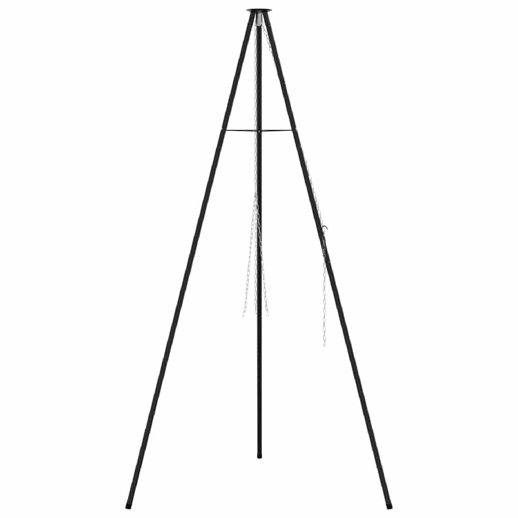 Lagerfeuer Stativ Schwarz 92 x 92 x 191,5 cm Stahl