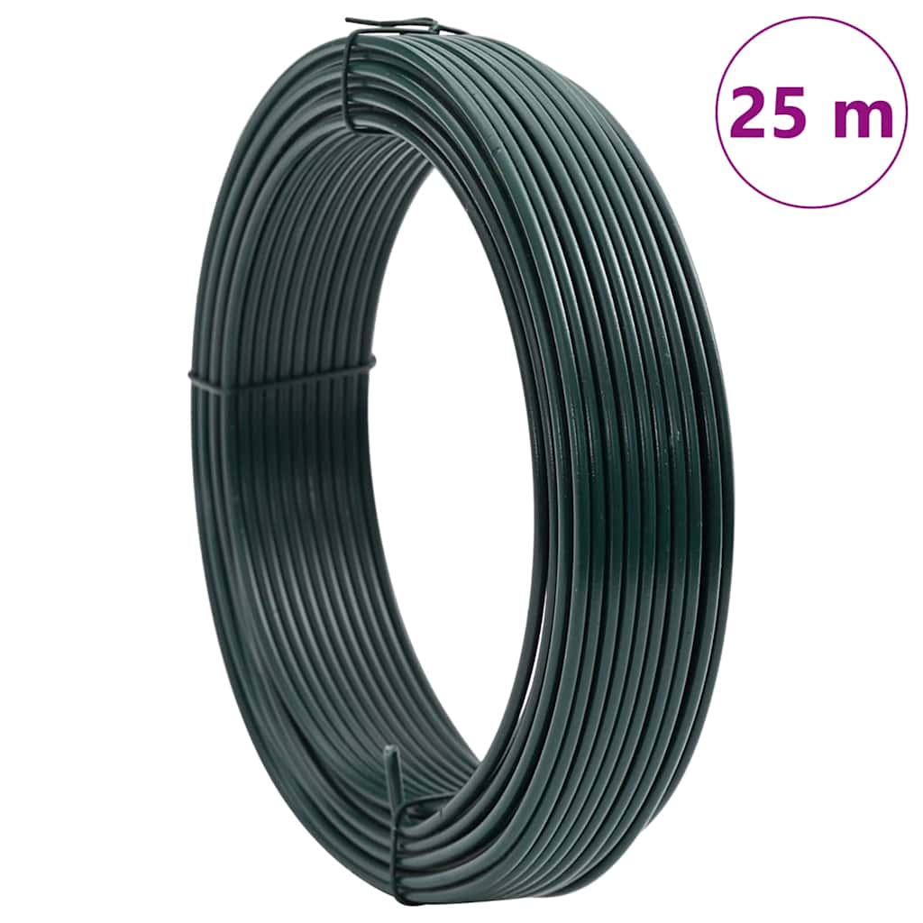 Zaunbindedraht Grün 25 m PVC