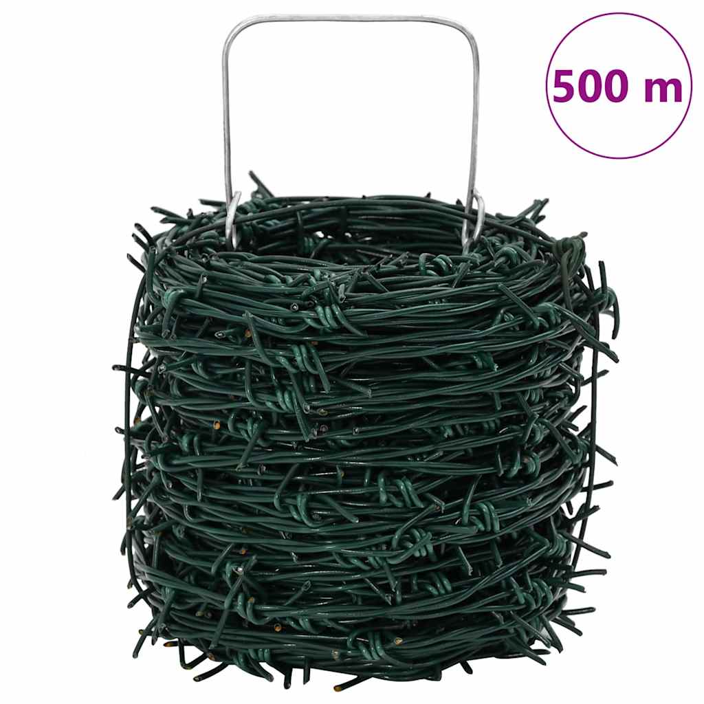 Stacheldraht Grün 100 m Feuerverzinkt Stahl