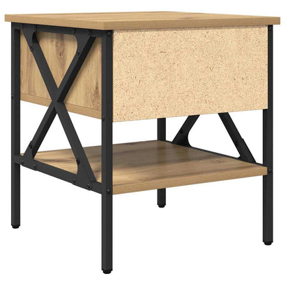 Nachttisch Artisan-Eiche 40 x 42 x 45 cm Schichtholz und Metall