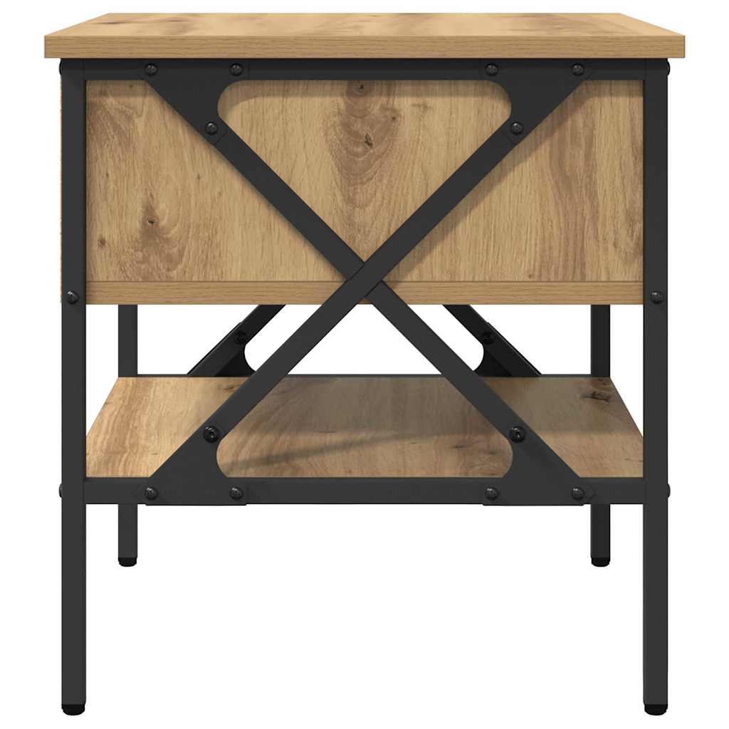 Nachttisch Artisan-Eiche 40 x 42 x 45 cm Schichtholz und Metall
