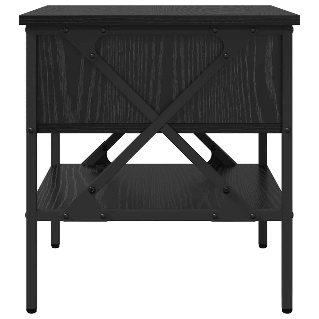 Nachttisch mit Schubladen Schwarz Eichen-Optik 40 x 42 x 45 cm