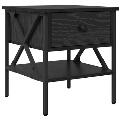 Nachttisch 2 stk. Schwarz Eichen-Optik 40 x 42 x 45 cm