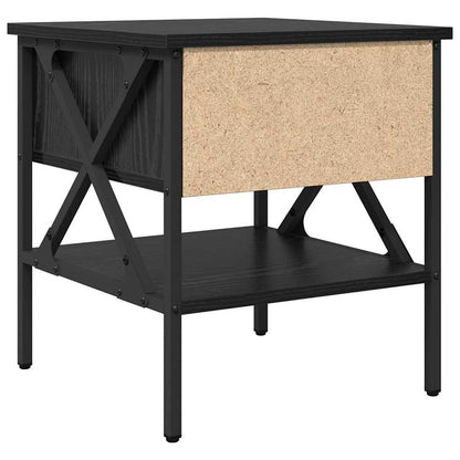 Nachttisch 2 stk. Schwarz Eichen-Optik 40 x 42 x 45 cm
