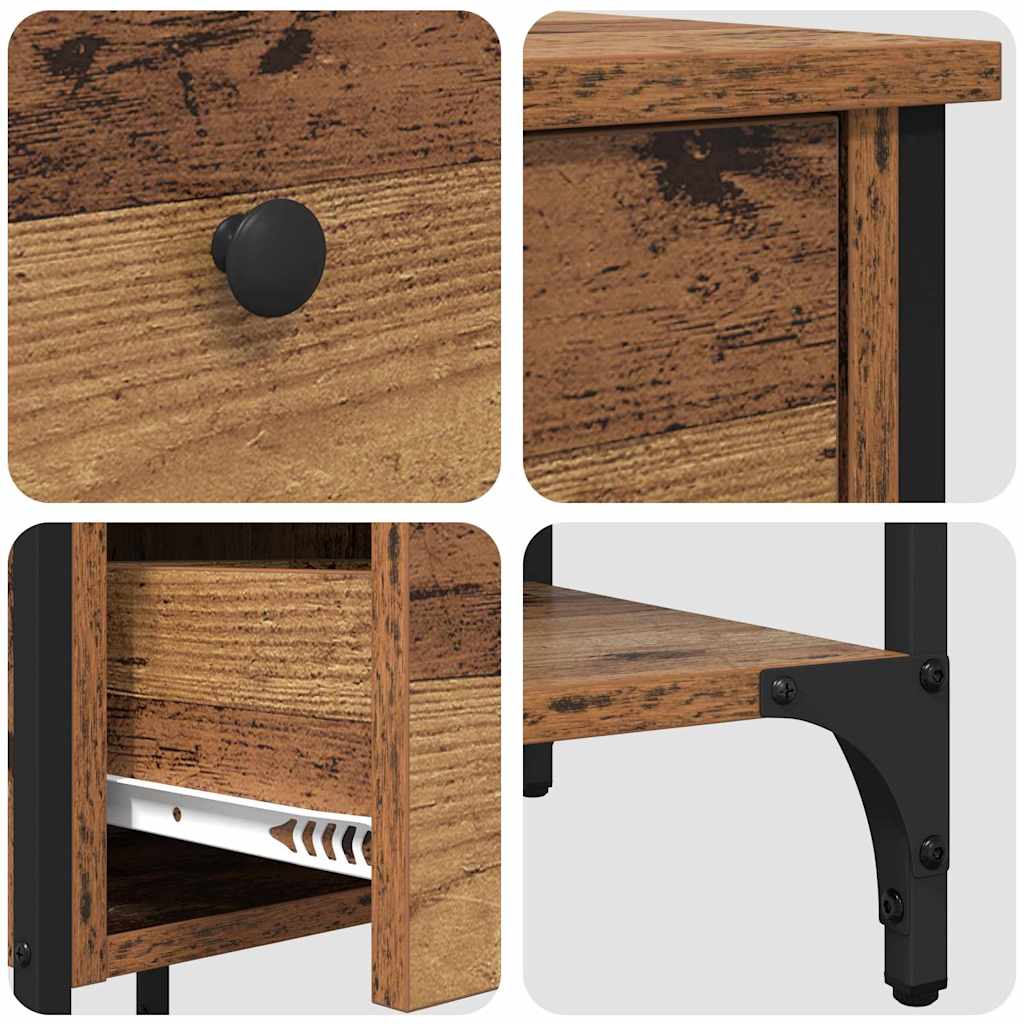 Nachttisch mit Schubladen Braun 33,5 x 36 x 70 cm Holzwerkstoff
