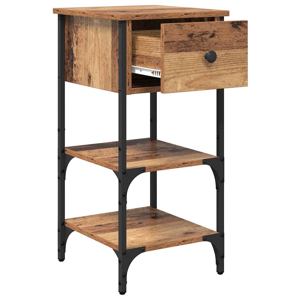 Nachttisch mit Schubladen Braun 33,5 x 36 x 70 cm Holzwerkstoff