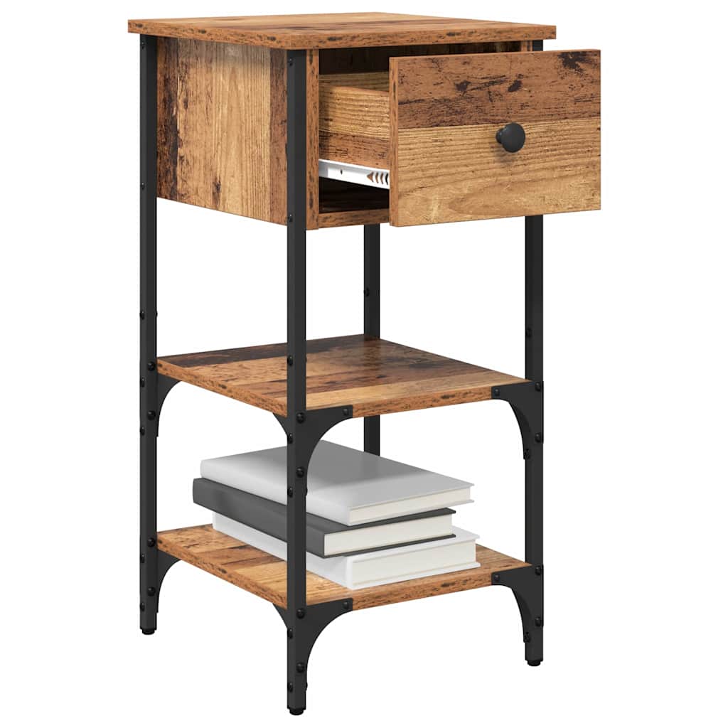 Nachttisch mit Schubladen Braun 33,5 x 36 x 70 cm Holzwerkstoff