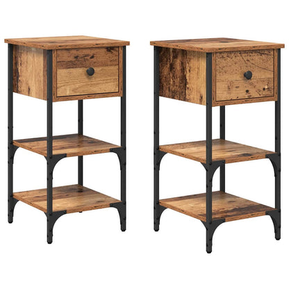 Nachttisch 2 stk. Braun 33,5 x 36 x 70 cm Holzwerkstoff