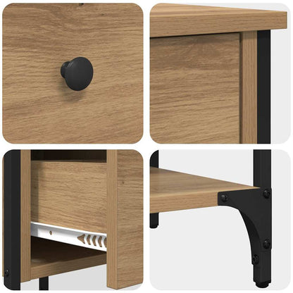 Nachttisch 2 Stk. Braun 33,5 x 36 x 70 cm Holzwerkstoff