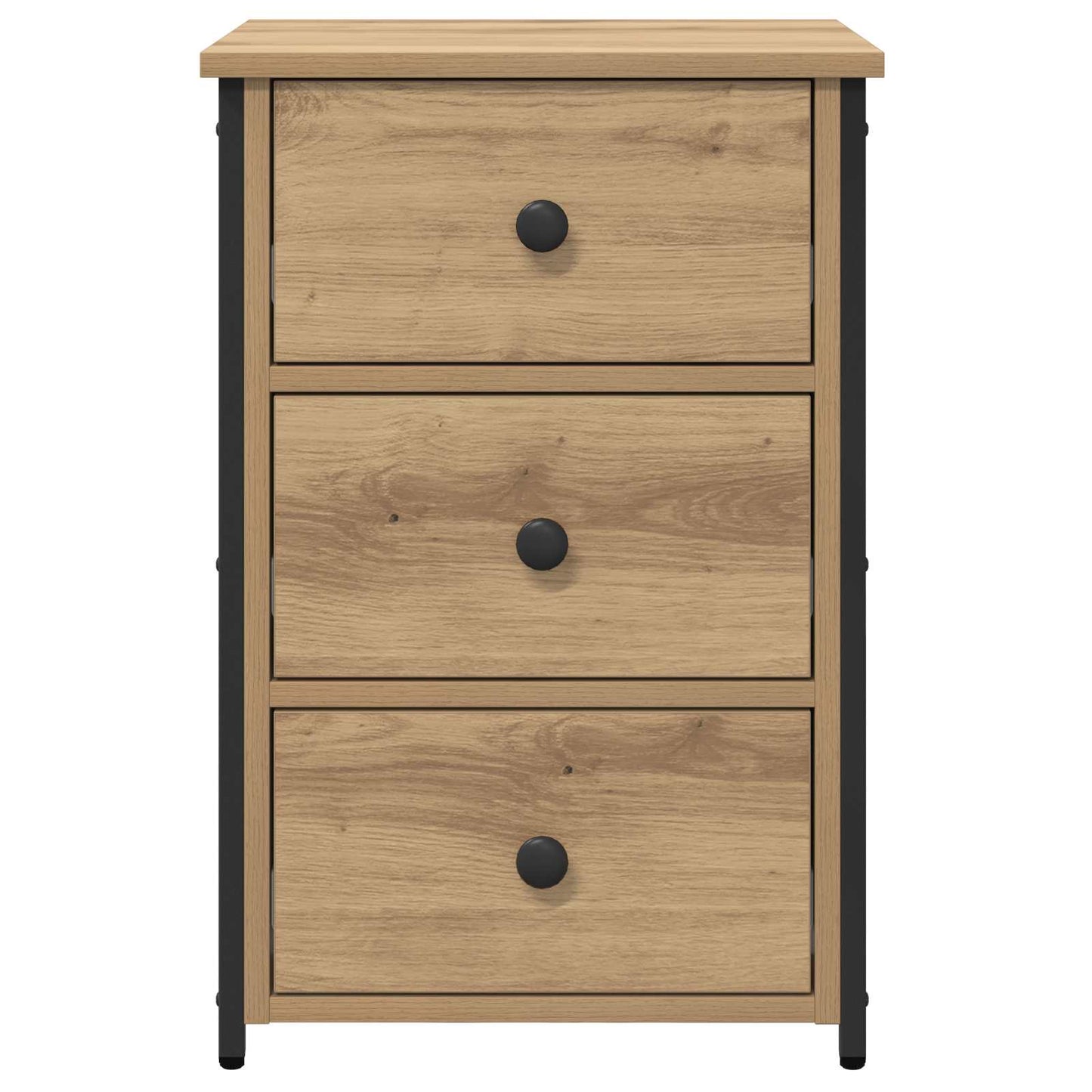 Nachttisch Braun 40 x 36 x 60 cm Massives upgecyceltes Holz