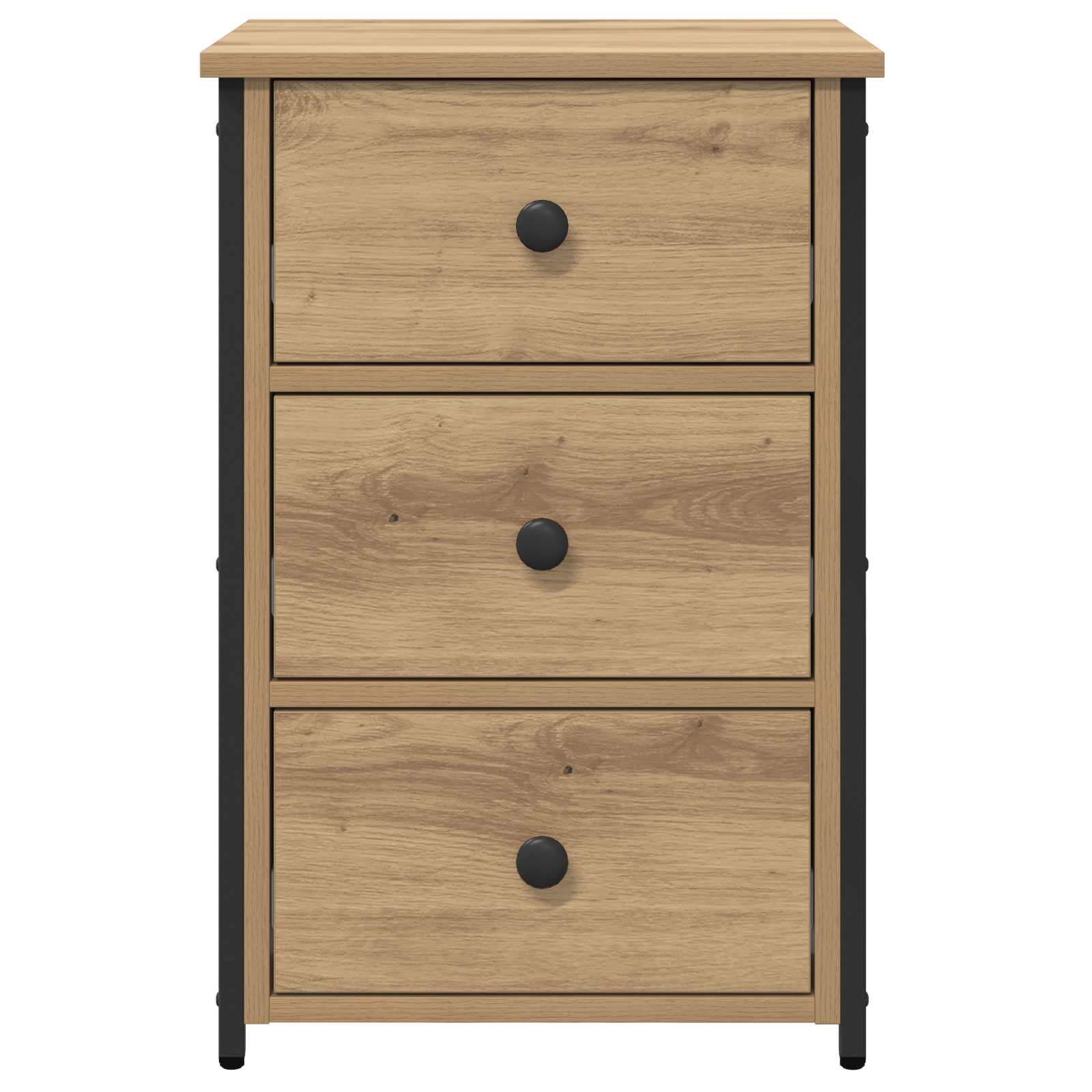 Nachttisch Braun 40 x 36 x 60 cm Massives upgecyceltes Holz