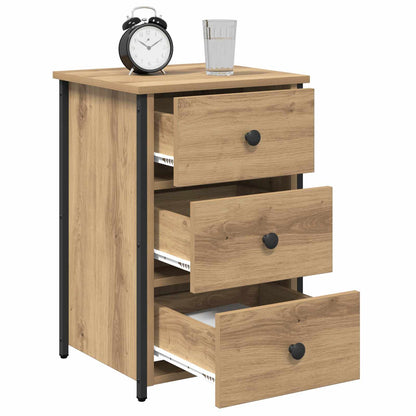 Nachttisch Braun 40 x 36 x 60 cm Massives upgecyceltes Holz