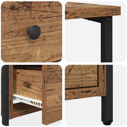 Nachttisch Altholz 30 x 60 x 60 cm Holzwerkstoff