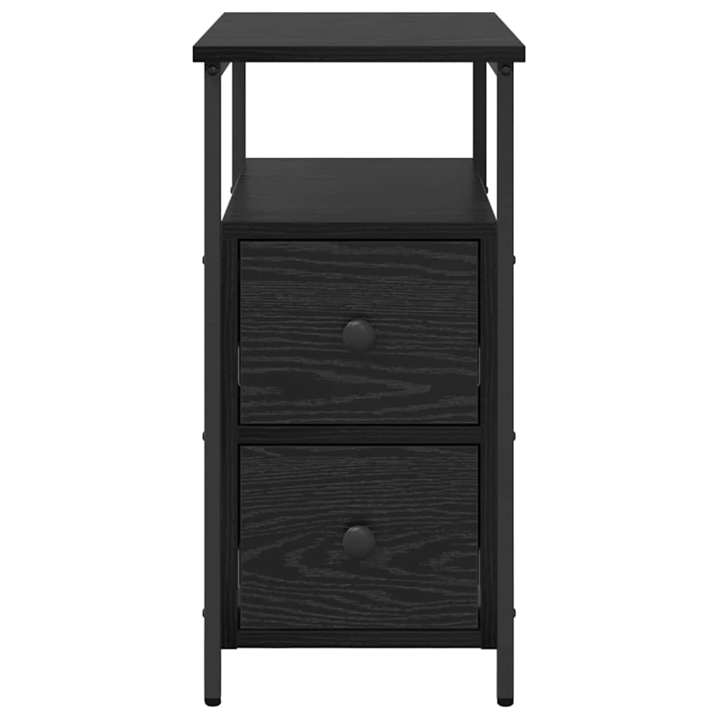 Nachttisch Schwarz Eichen-Optik 30 x 60 x 60 cm Holzwerkstoff
