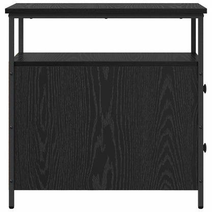 Nachttisch Schwarz Eichen-Optik 30 x 60 x 60 cm Holzwerkstoff