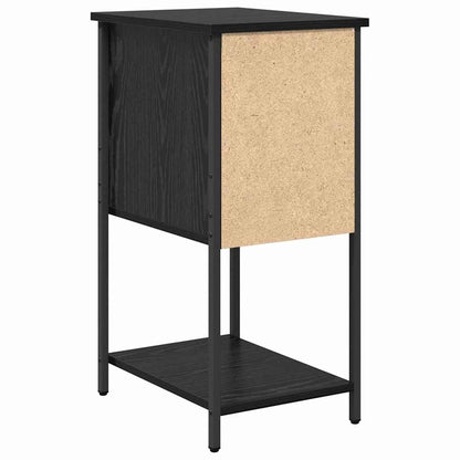 Nachttisch Schwarz Eichen-Optik 32 x 42 x 70 cm Holzwerkstoff