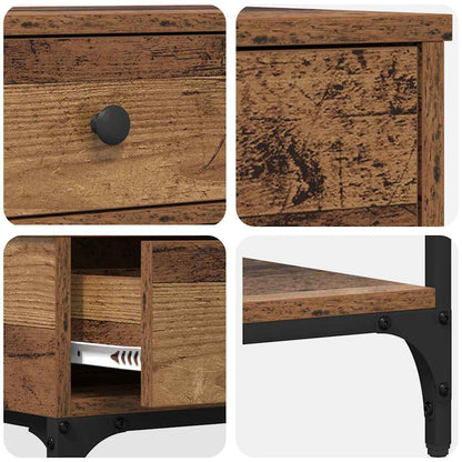 Konsolentisch Altholz 75 x 34,5 x 75 cm Holzwerkstoff