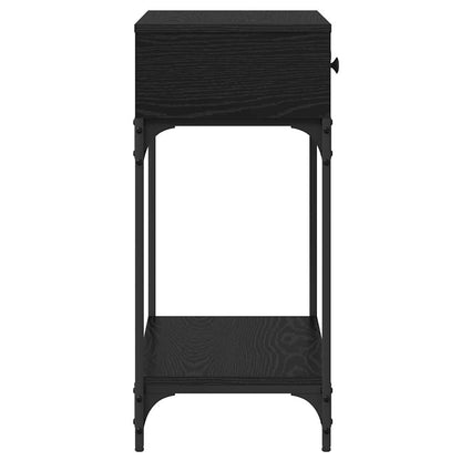 Konsolentisch Schwarz Eichen-Optik 75 x 34,5 x 75 cm