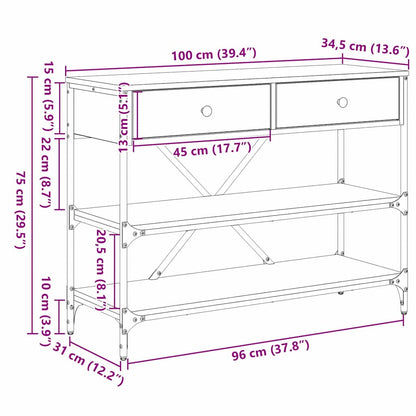 Konsolentisch Braun 100 x 34,5 x 75 cm Holz