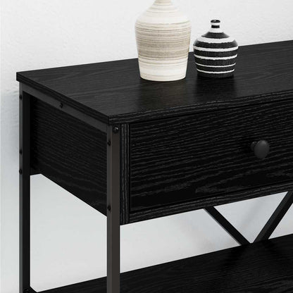 Konsolentisch Schwarz Eichen-Optik 100 x 34,5 x 75 cm Holz