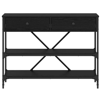 Konsolentisch Schwarz Eichen-Optik 100 x 34,5 x 75 cm Holz
