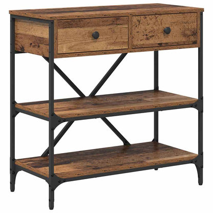 Konsolentisch mit Schubladen Braun 75 x 34,5 x 75 cm Holz