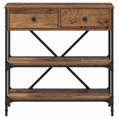 Konsolentisch mit Schubladen Braun 75 x 34,5 x 75 cm Holz