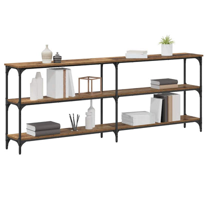 Konsolentisch Altholz 200 x 29 x 75 cm Sperrholz und Metall