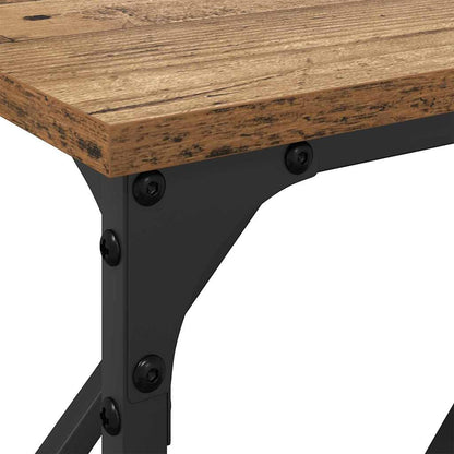 Konsolentisch Altholz 180 x 23 x 75 cm Schichtholz und Metall