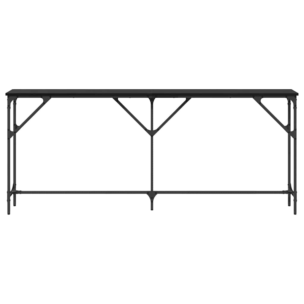 Konsolentisch Schwarz Eichen-Optik 180 x 23 x 75 cm