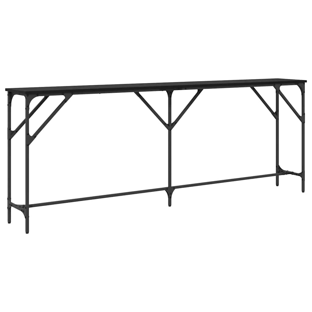Konsolentisch Schwarz Eichen-Optik 200 x 29 x 75 cm