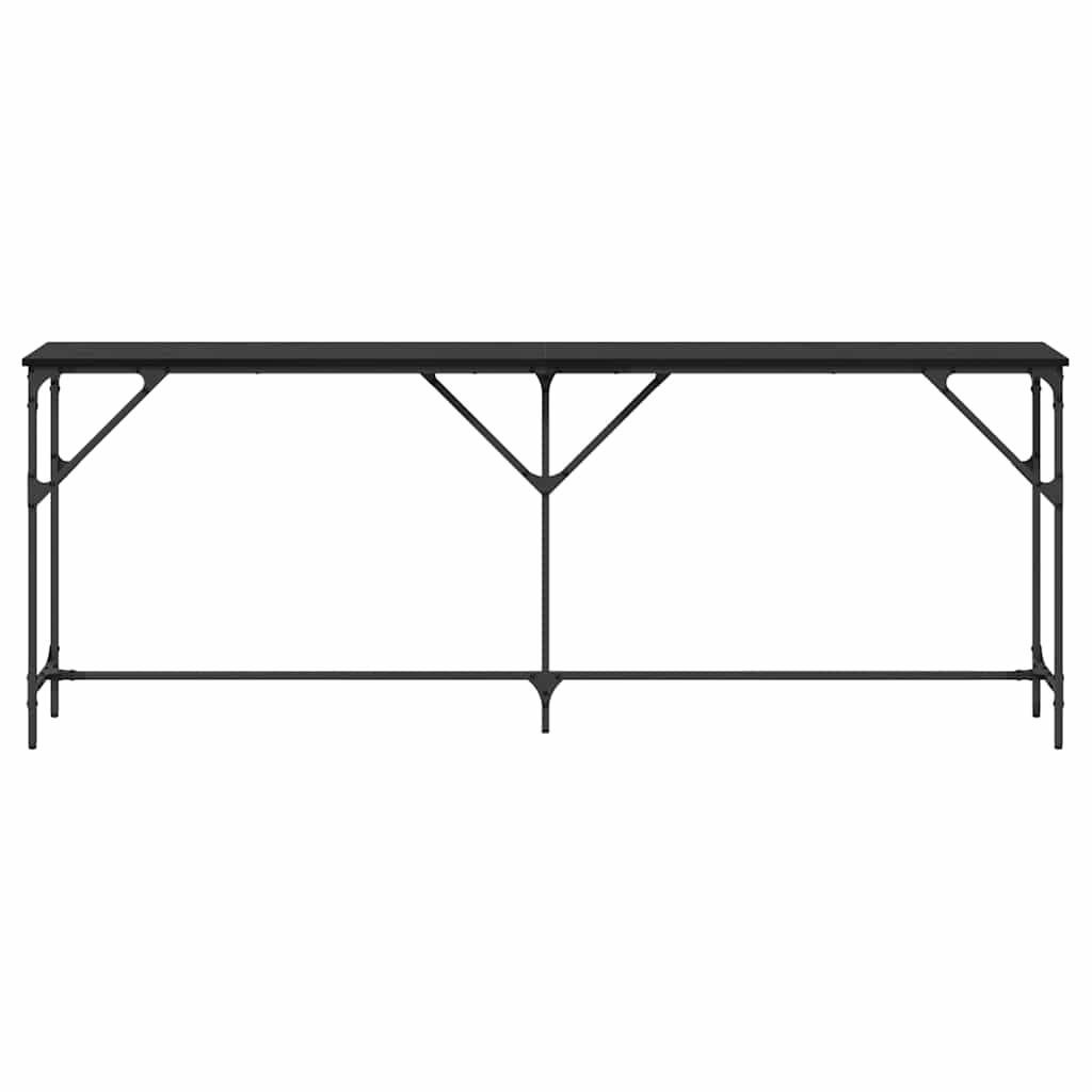 Konsolentisch Schwarz Eichen-Optik 200 x 29 x 75 cm