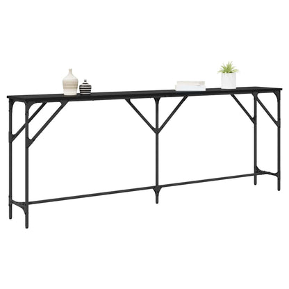 Konsolentisch Schwarz Eichen-Optik 200 x 29 x 75 cm