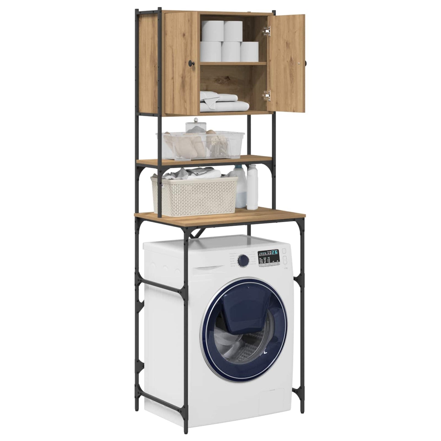 Waschmaschinen-Schrank Artisan-Eiche 68 x 48,5 x 194 cm