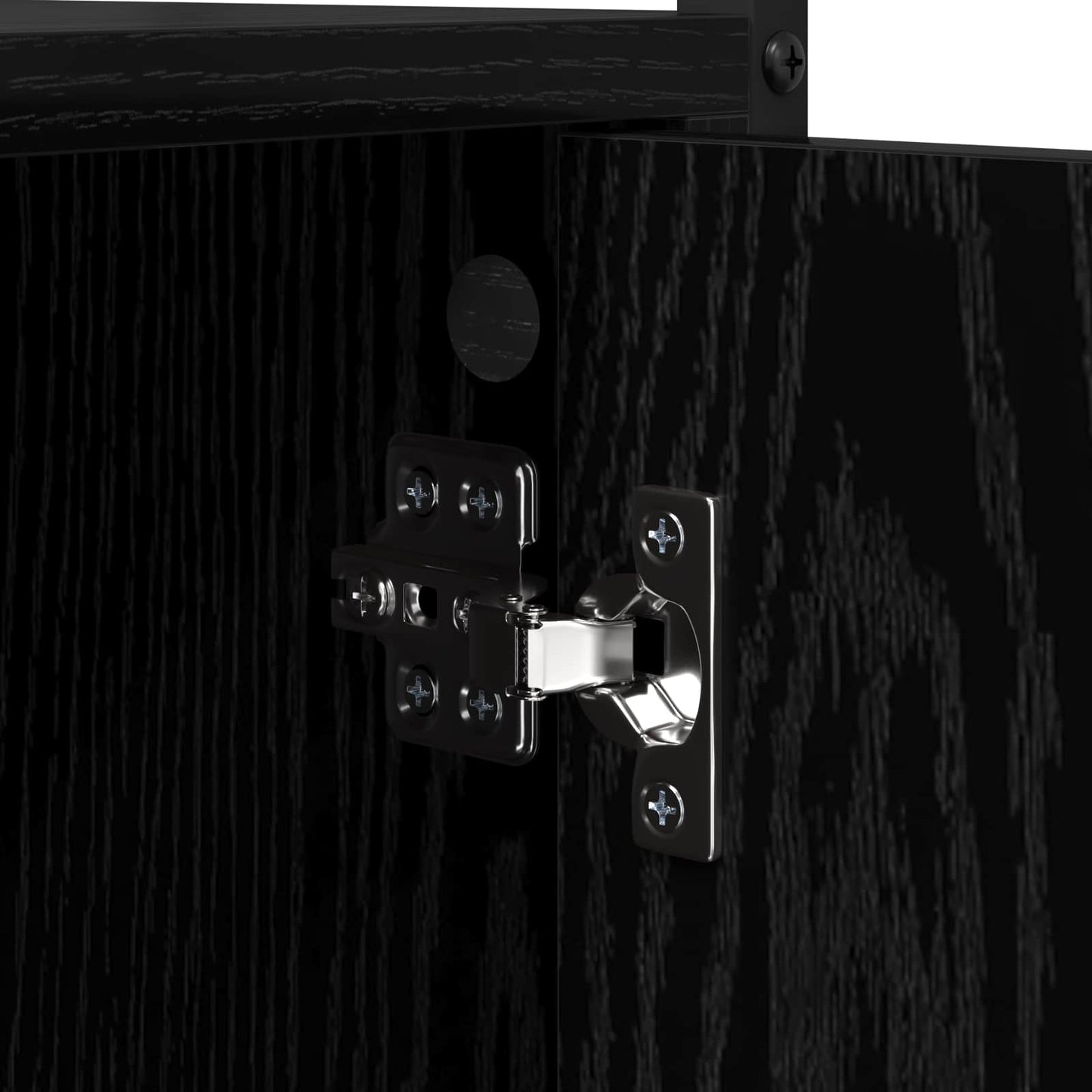 Waschmaschinen-Schrank Schwarz 0ak 68 x 48,5 x 194 cm